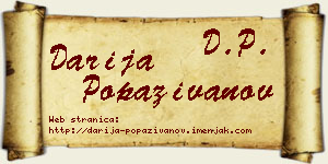 Darija Popaživanov vizit kartica